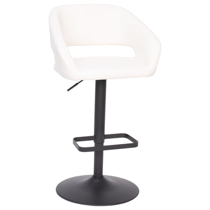 Tabouret de bar moderne rembourré à hauteur réglable avec dossier arrondi