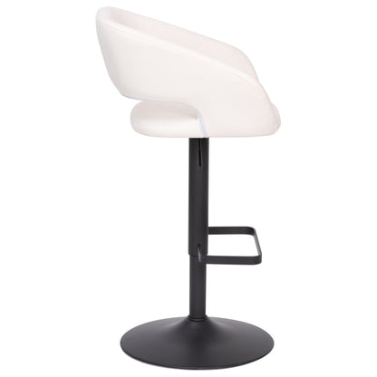 Tabouret de bar moderne rembourré à hauteur réglable avec dossier arrondi