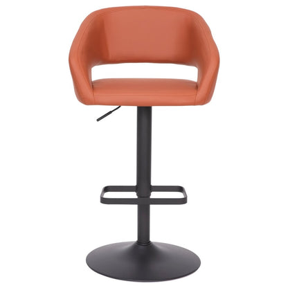 Tabouret de bar moderne rembourré à hauteur réglable avec dossier arrondi