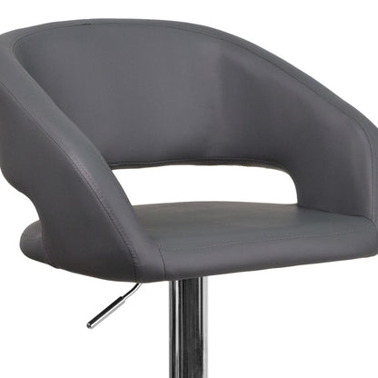 Tabouret de bar moderne rembourré à hauteur réglable avec dossier arrondi