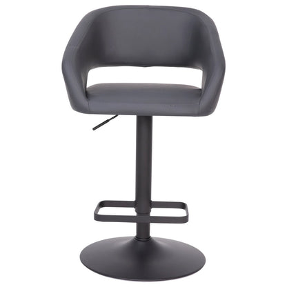 Tabouret de bar moderne rembourré à hauteur réglable avec dossier arrondi
