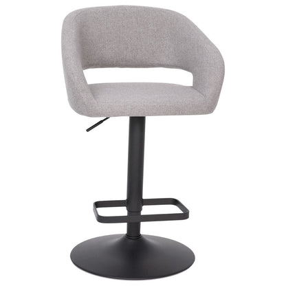 Tabouret de bar moderne rembourré à hauteur réglable avec dossier arrondi