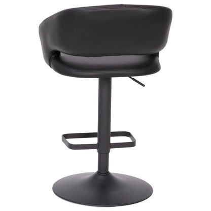 Tabouret de bar moderne rembourré à hauteur réglable avec dossier arrondi
