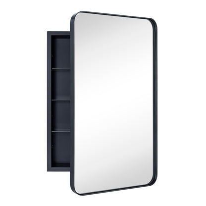 Armoire à pharmacie encastrée TEHOME WH avec miroir et étagères réglables