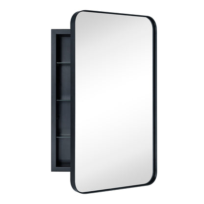 Armoire à pharmacie encastrée TEHOME WH avec miroir et étagères réglables