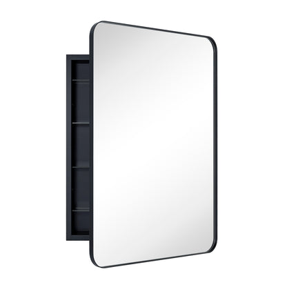 Armoire à pharmacie encastrée TEHOME WH avec miroir et étagères réglables