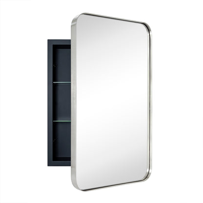 Armoire à pharmacie encastrée TEHOME WH avec miroir et étagères réglables