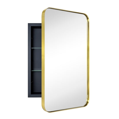 Armoire à pharmacie encastrée TEHOME WH avec miroir et étagères réglables