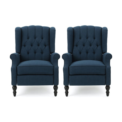 Fauteuils inclinables en tissu capitonné Walter (lot de 2) par Christopher Knight Home