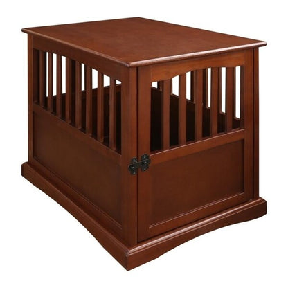 Table d'appoint en bois pour cage pour animaux de compagnie avec porte verrouillable