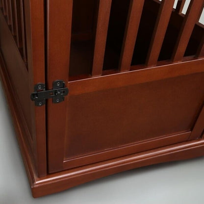 Table d'appoint en bois pour cage pour animaux de compagnie avec porte verrouillable