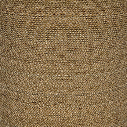 Table d'appoint ronde en jonc de mer tressé Halden, marron clair