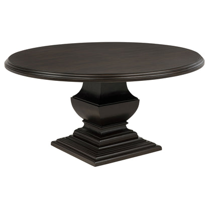 Table de salle à manger ronde en bois Twyla de 60 pouces, couleur cacao foncé