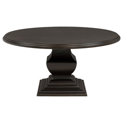 Table de salle à manger ronde en bois Twyla de 60 pouces, couleur cacao foncé