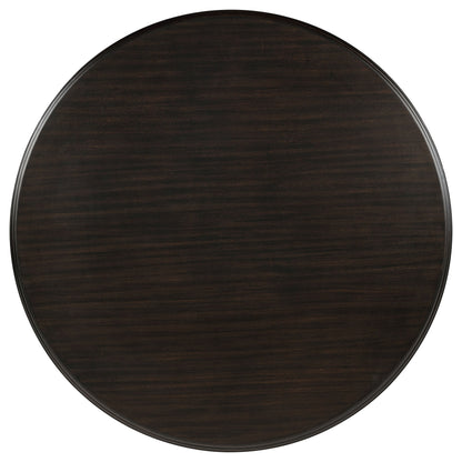Table de salle à manger ronde en bois Twyla de 60 pouces, couleur cacao foncé