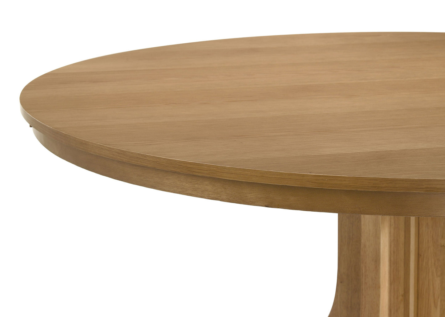 Ensemble de table à manger ronde Hartville 5 pièces, brun clair naturel