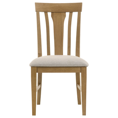 Ensemble de table à manger ronde Hartville 5 pièces, brun clair naturel
