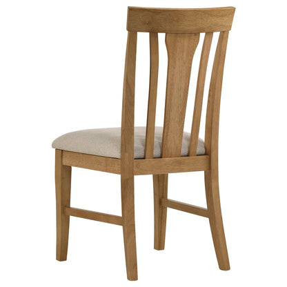 Ensemble de table à manger ronde Hartville 5 pièces, brun clair naturel