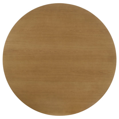 Ensemble de table à manger ronde Hartville 7 pièces, brun clair naturel
