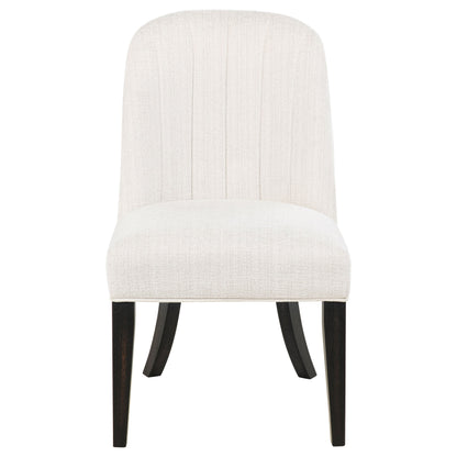 Chaise de salle à manger rembourrée Leandro crème (lot de 2)