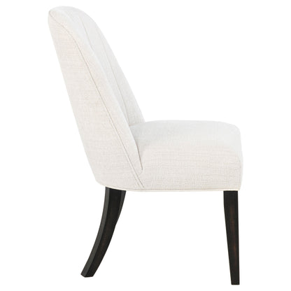 Chaise de salle à manger rembourrée Leandro crème (lot de 2)