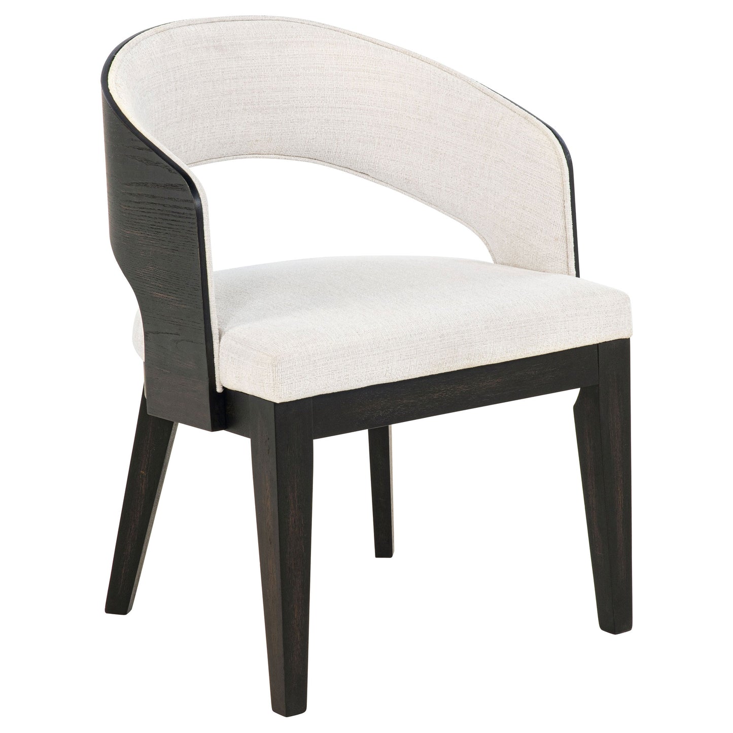 Chaise de salle à manger rembourrée Leandro crème (lot de 2)