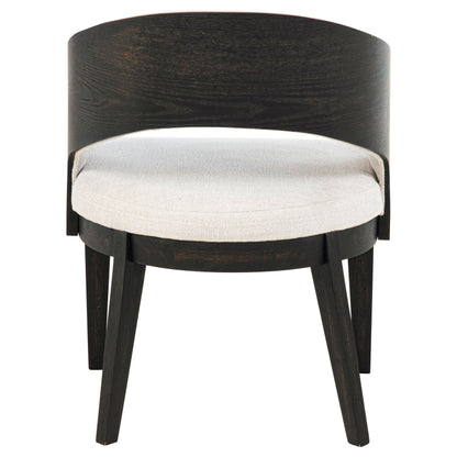 Chaise de salle à manger rembourrée Leandro crème (lot de 2)
