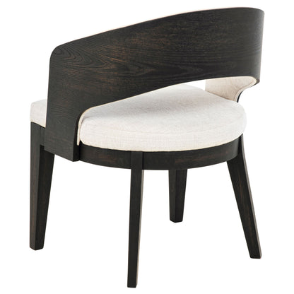 Chaise de salle à manger rembourrée Leandro crème (lot de 2)