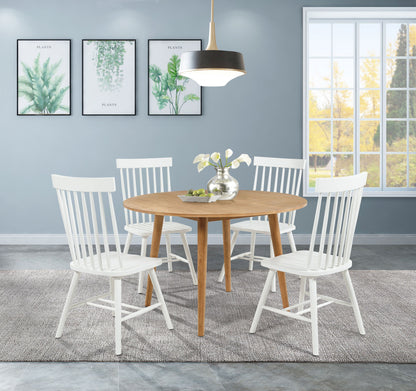 Table de salle à manger ronde en bois Andrews de 48 pouces, frêne clair