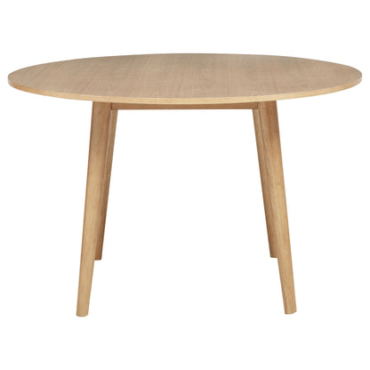 Ensemble de table de salle à manger ronde en bois Andrews 5 pièces, frêne clair