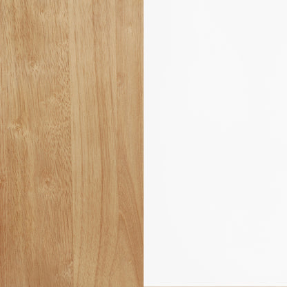 Table à manger rectangulaire Andrews de 66 pouces, frêne clair et blanc
