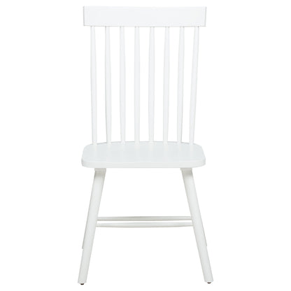 Ensemble de salle à manger rectangulaire Andrews 7 pièces en frêne clair et blanc