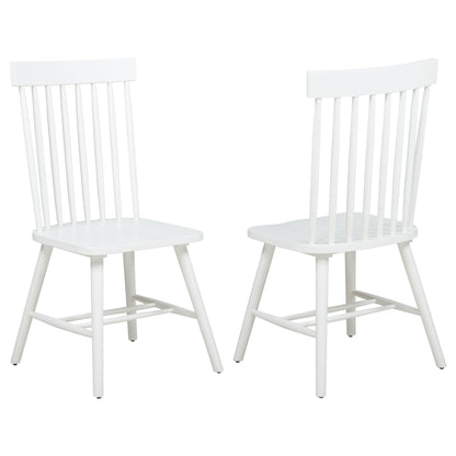 Chaise de salle à manger Andrews Windsor à dossier fuseau, blanche