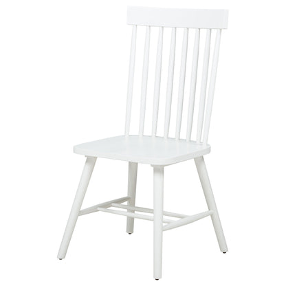Chaise de salle à manger Andrews Windsor à dossier fuseau, blanche