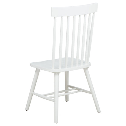 Chaise de salle à manger Andrews Windsor à dossier fuseau, blanche