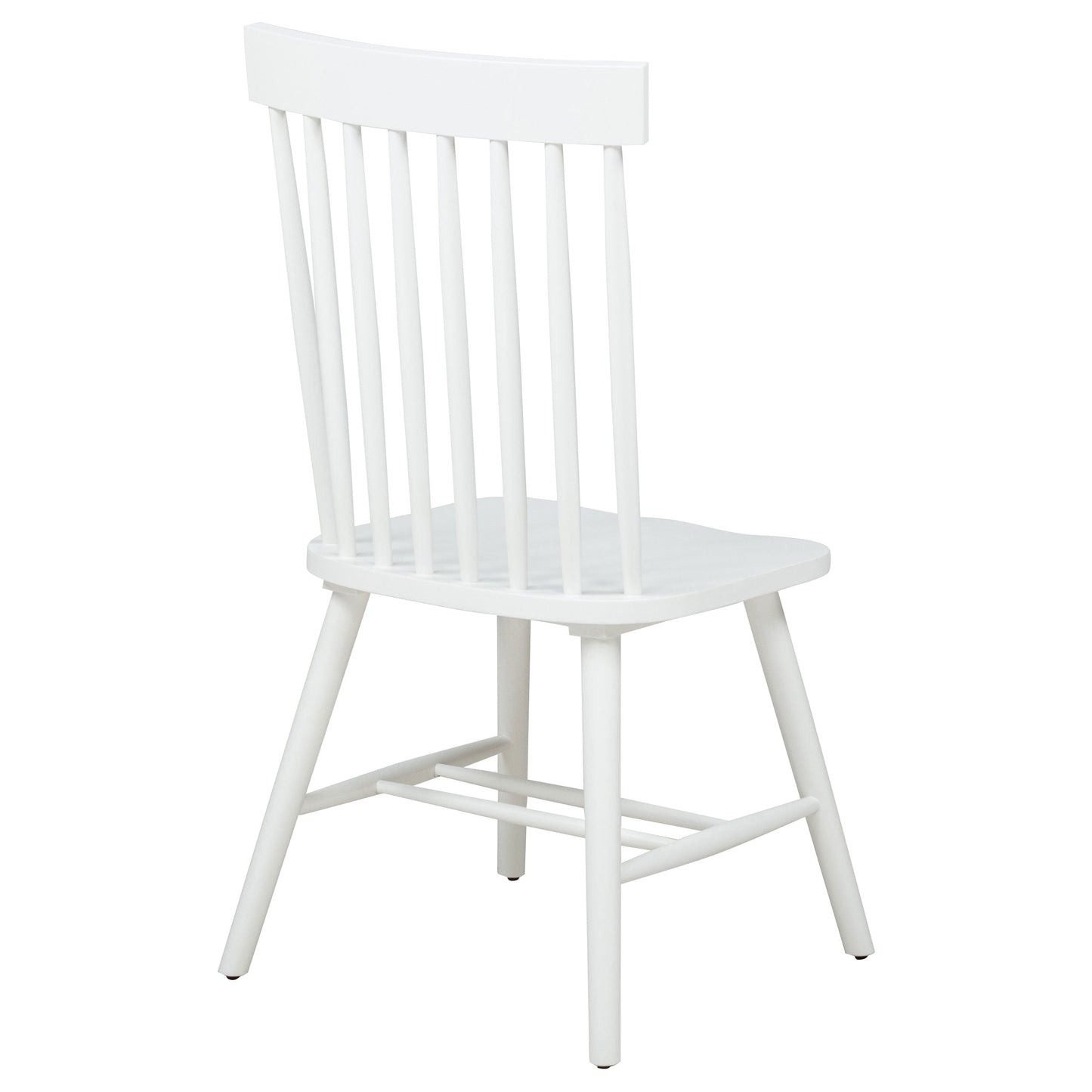 Chaise de salle à manger Andrews Windsor à dossier fuseau, blanche