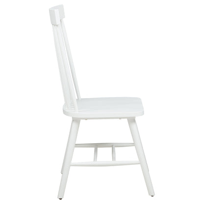 Chaise de salle à manger Andrews Windsor à dossier fuseau, blanche