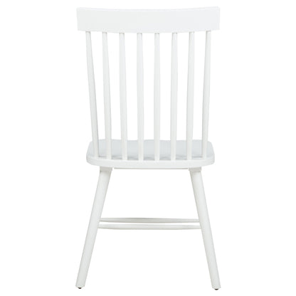 Chaise de salle à manger Andrews Windsor à dossier fuseau, blanche
