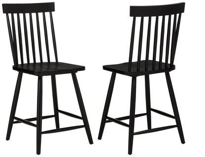 Chaise de salle à manger hauteur comptoir Andrews Windsor noire