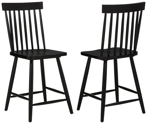 Chaise de salle à manger hauteur comptoir Andrews Windsor noire