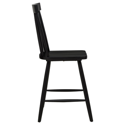Chaise de salle à manger hauteur comptoir Andrews Windsor noire