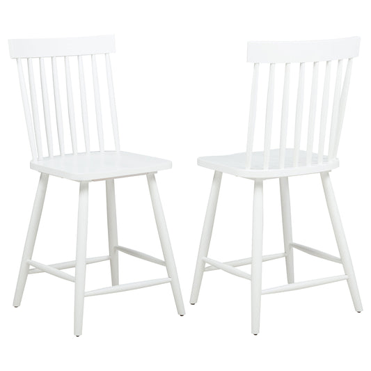 Chaise de salle à manger hauteur comptoir Andrews Windsor blanche
