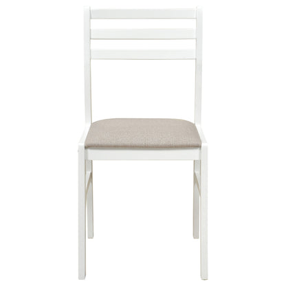 Ensemble de table à manger ronde à abattants Bucknell, 3 pièces, blanc