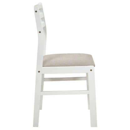 Ensemble de table à manger ronde à abattants Bucknell, 3 pièces, blanc