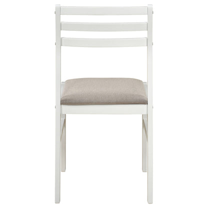 Ensemble de table à manger ronde à abattants Bucknell, 3 pièces, blanc