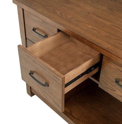 Îlot de cuisine 3 pièces Mayfair avec table extensible en chêne foncé