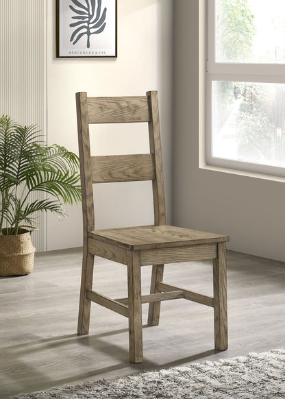 Chaises de salle à manger en bois massif Cardova, chêne vigne (lot de 2)
