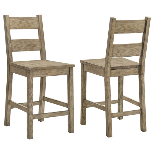 Chaise de salle à manger hauteur comptoir Cardova en chêne vigne (lot de 2)
