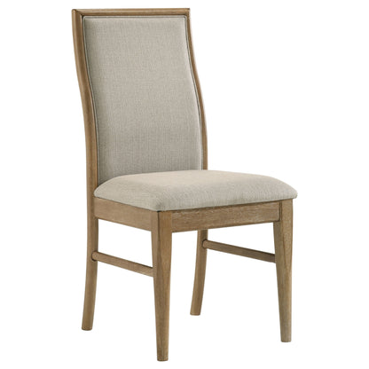 Ensemble de table à manger ronde Adina 5 pièces, marron clair vieilli