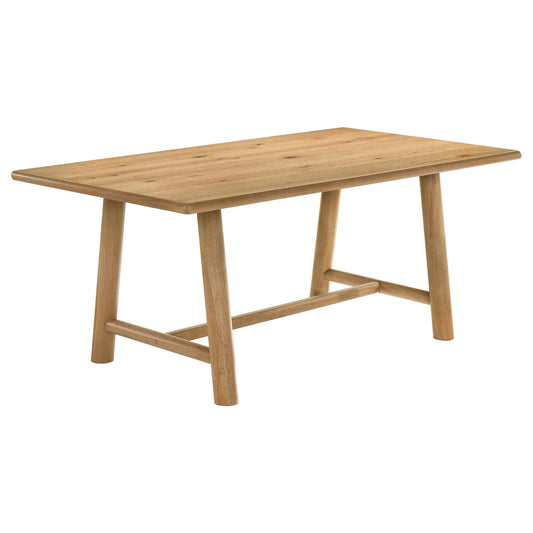 Table de salle à manger rectangulaire Duncan 71 pouces en bois de chêne délavé